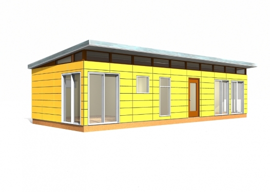 Modern-Shed Prefab Dwelling Kit: 16' x 40'