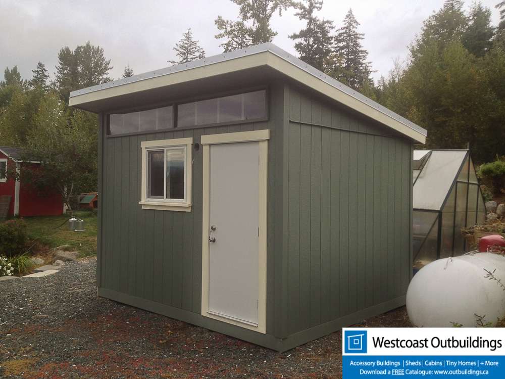 globel 4x8 lean-to metal storage shed kit - gray gl4009